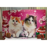 3D CAT PICTURE SIZE 57x37.5 cm (PxH) WITHOUT FRAME