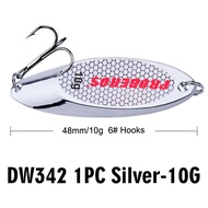 PROBEROS Fishing Biats Metal Spoon Lure 1G-60G Metal Bass Baits Silver Spoon Fishing Lure 10#-2# Hoo