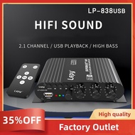 838 USB Bluetooth Subwoofer Amplifier HIFI 2.1 12V Car Home Amplifier U Disk Lossless Suitable for 4
