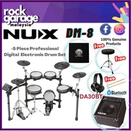 NUX DM-8 5 Piece Professional Digital Electronic Drum Set With Mesh Head ( DM8 DM 8 )