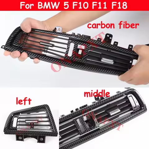 For BMW 5 F10 F11 F18 520i 523i 525i 528i 535i Carbon Fiber Rear Left Right Central Air Conditioning