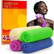 4 Pieces African Net Sponge for Deep Exfoliation – African Net Sponge Authentic, Exfoliating Washclo
