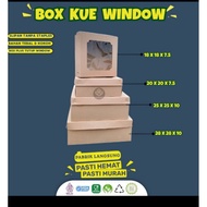 CHOCOLATE CAKE BOX WITH WINDOW/ GLASS 25X25X10/ 20x20x7, 5