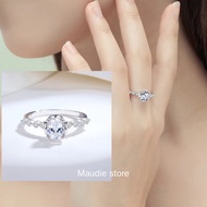 Fashion Oval Cut Real Moissanite Diamond Ring 1.5ct 6*8mm White Pink Moissanite Fancy Cut Fine Jewel