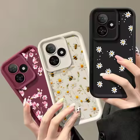 Pink Flower Honeybee Cover For Honor 400 Lite 200 Pro Magic 7 Lite 90 X9C Huawei P40 Lite Nova 5t Ey