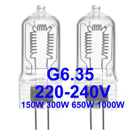 2-Pack 230V G6.35 GX6.35 Marine Tungsten Bulb T4 230V Halogen Bulb 150W 300W 650W 1000W Fishing Ligh