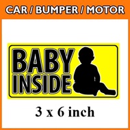 Baby Inside - Car Sticker / Bumper Sticker FAMILY