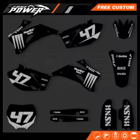 Powerzone For Yamaha YZ250F YZ450F 2006 2007 2008 2009 Motorcycle Graphic Background Stickers for YZ