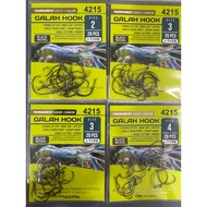 The Anglar 4215 20pcs Turned Up Eye Prawn Hook (Black Nickle)