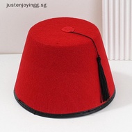 # BEAUTY #  Tarboosh Fez Hat For Men Universal Red Moroccan Hat Ottoman Round Hat Breathable Turkish