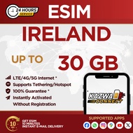 eSIM  IRELAND 3GB/5GB/10GB/20GB Data |15/ 30 Days eSIM Activated Instantly