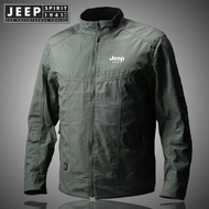 JEEP SPIRIT 1941 ESTD JACKET Mens Spring and Autumn Windproof Standing Collar Military Fan Coat Stan