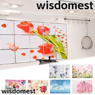 WISDOMEST Wallpaper Kitchen Flame Retardant Wall Decorative Oil Proof Sticker