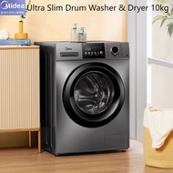 Midea Ultra-Thin Drum Washing Dryer 10kg Washing Machine Household Automatic Intelligent Sterilization Mite Removal MD100V33WY