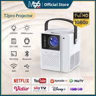 M96 Proyektor T2pro Smart Android Projector 230 ANSI 6000 Lumen 4K HD Home Theater Proyektor Android 9.0 Ram 2G Rom 16G proyektor mini portable hp Bluetooth WIFI TV Proyektor big sale