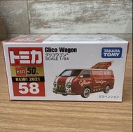 全新,未開封, 50th 周年日版Tomica Tomy Takara Glico Pocky Chocolate 日本 江崎固力果 Glico百力滋特注限定 Toyota Hiace Hotwhee
