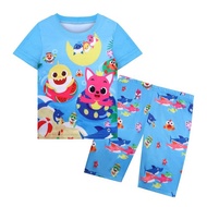 Shark Baby Boys Girls T-shirt Shorts Set Casual Cartoon Short-Sleeved Tees Pants 2pcs Set Summer Cotton Kids Clothes Suit TD16