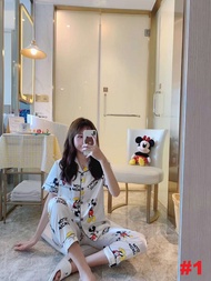 Silk Shortsleeve Terno pajama set for women/ Classy sleepwear/ Korean nightwear/women loungewear
