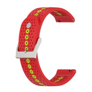 Zenia 20mm Skin-friendly two-color Silicone Watch Strap for Garmin Forerunner 70 170 165 55 245 645
