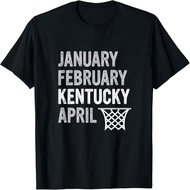 Kentucky Basketball Fan Cotton T-Shirt - January, February, April Edition | Short Sleeve, Regular Fi