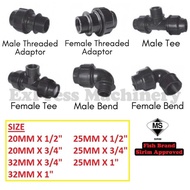 POLY FITTINGS / POLY MTA / POLY FTA / POLY FEMALE BEND / POLY MALE TEE / POLYPIPE CONNECTOR &amp; SYSTEM (20MM/25MM/32MM)