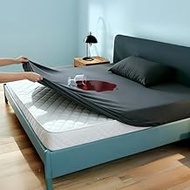 The Sleep Company Pure Bamboo Mattress Protector | Soft & Breathable | Spill Proof | King (78X72), G