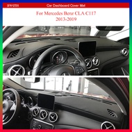 For Mercedes Benz CLA C117 2013 2014-2019 CLA180 200 220 250 AMG Leather Dashmat Dashboard Cover Sun
