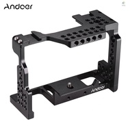 Andoer Camera Cage Video Film Movie Making Stabilizer Aluminum Alloy 1/4 Inch Screw with Cold Shoe M
