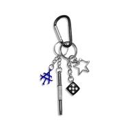 ALMOST STUDIO Heath Black Carabiner Keychain - Black Dice Keychain
