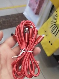 Usb 3in1 Charging Cable充電線4條裝#type-C#iphone#samsung#ios#Android(4 loaf one packge)