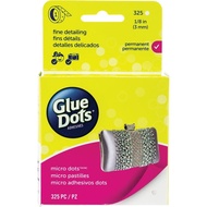 Glue Dots Micro Dots Roll - Clear-.125" (3mm) 325pcs (Glue Dots for Fine Detailing)