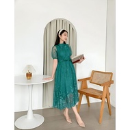 Latest korean style women's Dress, elegant, contemporary, short sleeves, annabelle