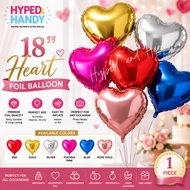 Heart Foil Balloon 18 inches – Premium Metallic Party Balloon (1 Pc)