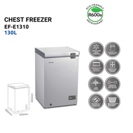 Elba 130L Chest Freezer ARTICO EF-E1310(GR)