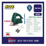 HITZ Jig Saw Corded 800W With Laser Electric Saw Jigsaw Cutter Machine Bevel Cut Mesin Potong Kayu K