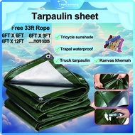 Multipurpose Waterproof Tarpaulin Canvas Tarp Sunshade for Outdoor Camping, Tricycle, and Market Use