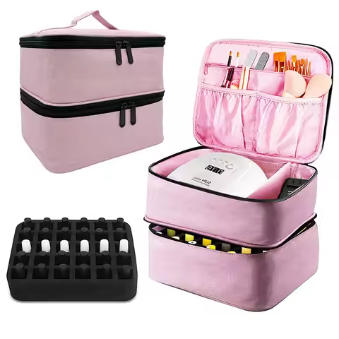 Nail Polish Storage Bag Essential Oil Bag Portable Cosmetic Nail Care Kit Nail Care Tool Storage Box