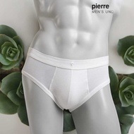 Pierre cardin รุ่น PC-323-WH กางเกงในทรง Brife สีขาว ขอบ Spandex ผ้า Cotton 100% 1Pack 2ตัว ให้สัมผั