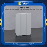 Ốp Bao Da Trong Suốt Gấp Gọn Kiêm Giá Đỡ Có Khay Đựng Bút Cho iPad Pro M4 M2 M1 Air 7 6 5 4 Mini 7 6