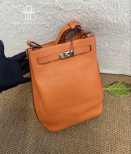 🌈Hermes🧡So Kelly 22🧡愛馬仕橙色銀扣🧡98新🌟togo皮🌟sokelly22🌟sokelly🌟愛馬仕🌟