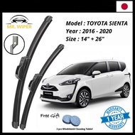 MR WIPER TOYOTA SIENTA (2016-2021) MR WIPER JAPAN TECHNOLOGY WIPER BLADE WINDSCREEN WIPER