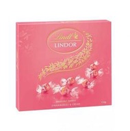 瑞士蓮LINDT-LINDOR草莓牛奶軟心白巧克力球 禮盒裝