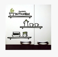 sweet kitchen stove restaurant kitchen refrigerator cartoon backdrop wall stickers decorative sticke