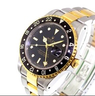 高價去舊手錶 回收勞力士 Rolex GMT-Master II 40mm Yellow Gold &amp; Steel Black Dial &amp; Bezel 16713