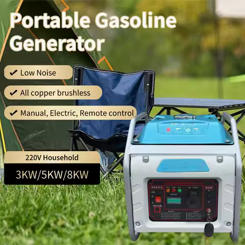 5KW 8KW 10KW Household Electric Manual Generator Small Portable Outdoor Camping Generator Panel Dual