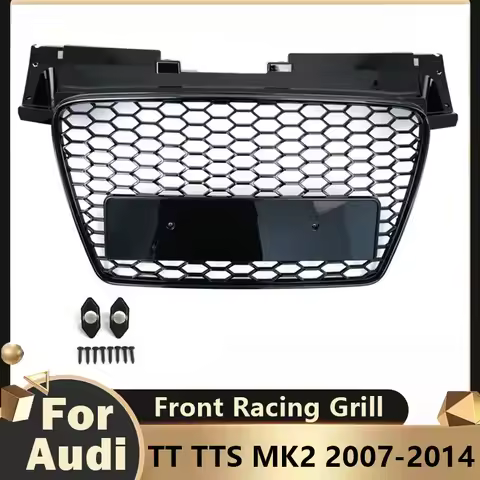 2007 To 2014 for Audi TT TTS MK2 Car Front Bumper Center Grille 8J0853651L Replace Mesh Racing Grill