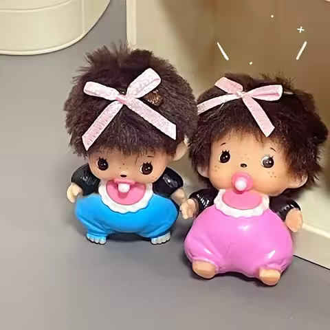 Monchhichi Keychain Monchhichi Ornaments Backpack Hanging Charms Pendant Monkiki Keyring Gifts 몬치치 키