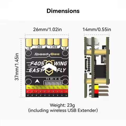 F405 WING MINI Fixed Wing Flight Controller 2-6S LiPo for RC Fixed Wing Model Airplane Drone