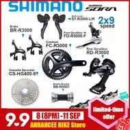 Shimano SORA R3000 Groupset 2x9 Speed Road Bicycle R3000 Crankset 165mm 170mm 175mm 50-34T Shifter F