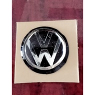 VW Logo Embossed Emblem Sticker